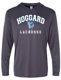 Hoggard Lacrosse Long Sleeve Hooded Charcoal Performance T- Orders due Thursday, March 5, 2026